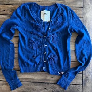 Blue Hollister Cardigan